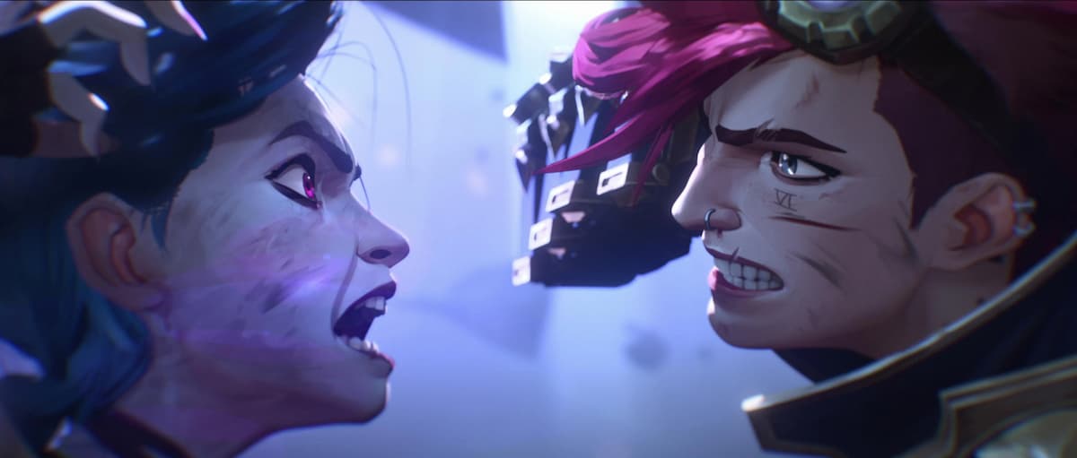 Jinx and Vi come to blows in Arcane League of Legends show first look.