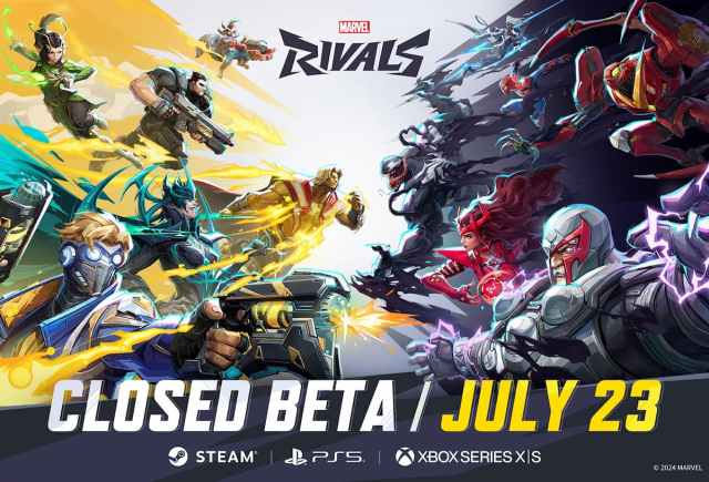 An image showcasing the closed beta release date for Marvel Rivals.