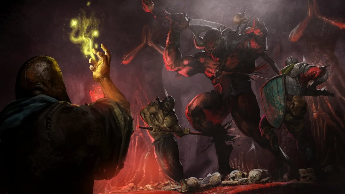 Players are trying to take down Demon Berserker in Dark and Darker.