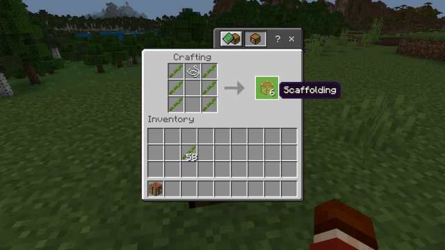 minecraft scaffolding recipe