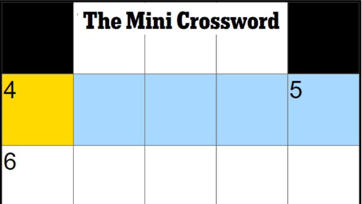 The NYT Mini Crossword June 20 board, empty