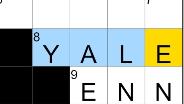 The NYT Mini crossword puzzle showing a wrong solution.