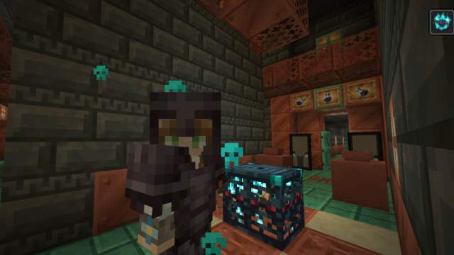 An ominous trial spawner in Minecraft.