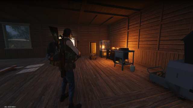 A player inside their base in Once Human.