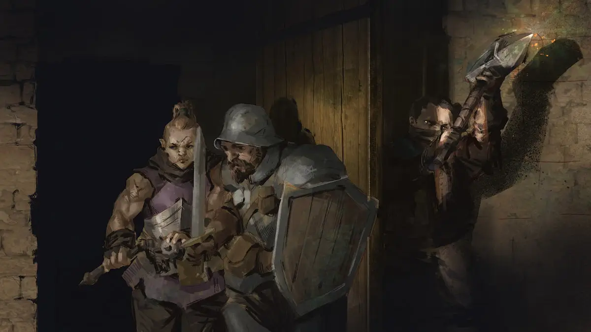 Enemies walking into a trap in Dungeon in Dark and Darker