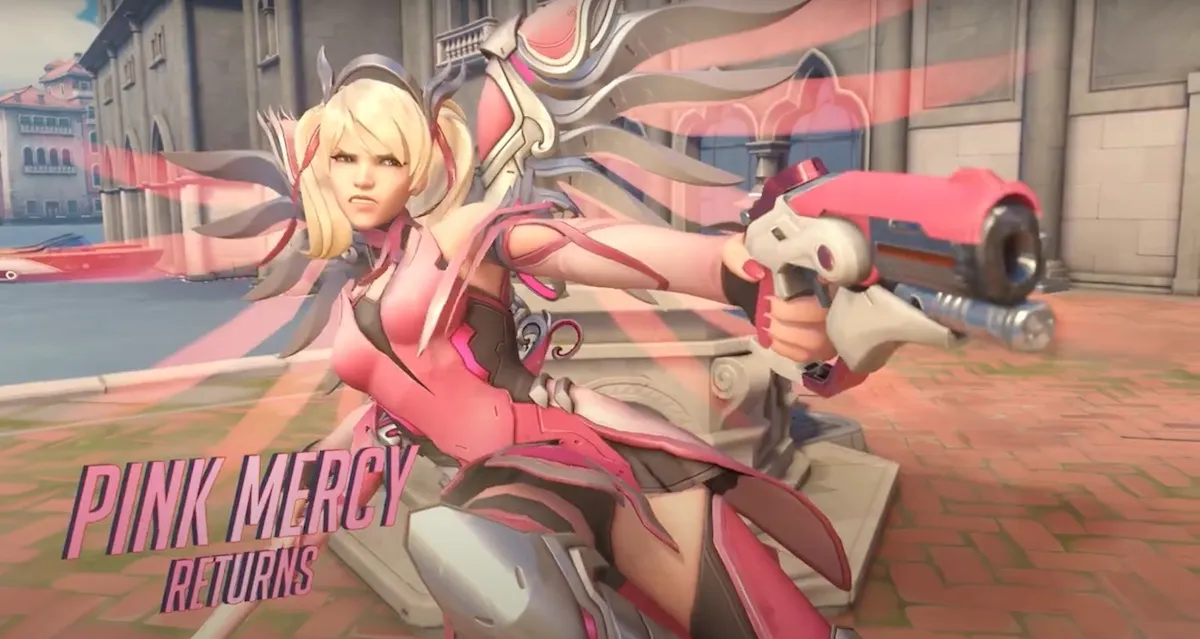 Overwatch 2 skyrockets up Steam’s Top Sellers chart after Pink Mercy skin return