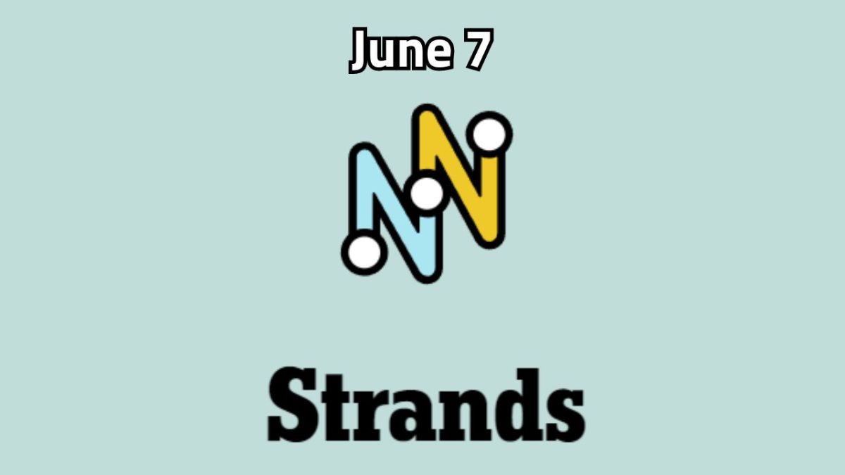 Image with the text 'Strands' in bold at the bottom, an interconnected blue and yellow 'N' logo with white dots above, and the date 'June 7' at the top.