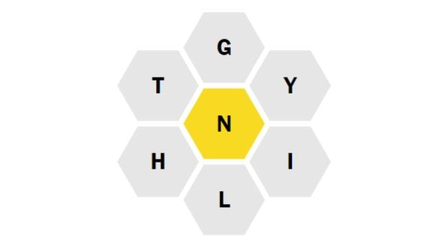 The Spelling Bee June 13 letters with 'N' in yellow in the center