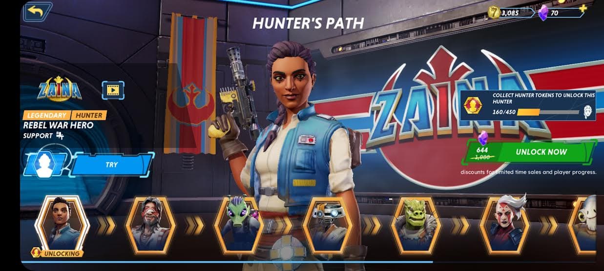 How to unlock characters in Star Wars Hunters