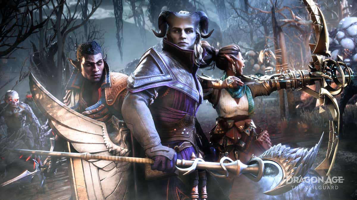 Three characters in Dragon Age: The Veilguard.