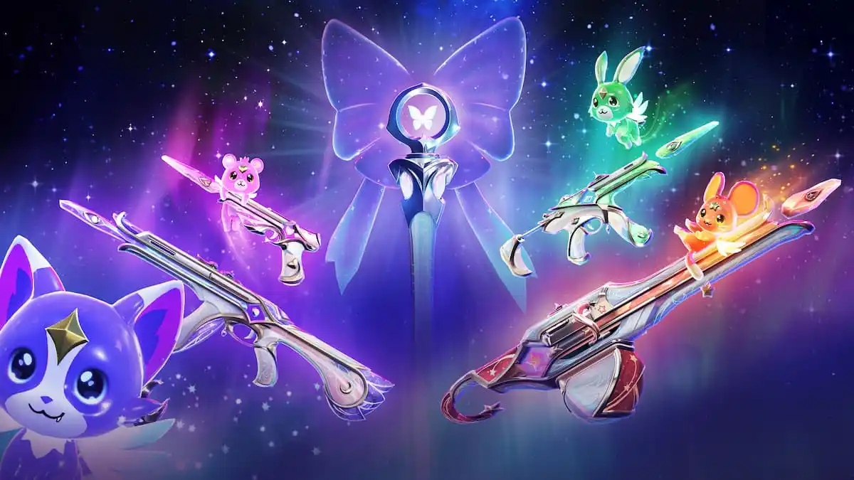 Evori Dreamwings bundle art featuring companions and skins in VALORANT.