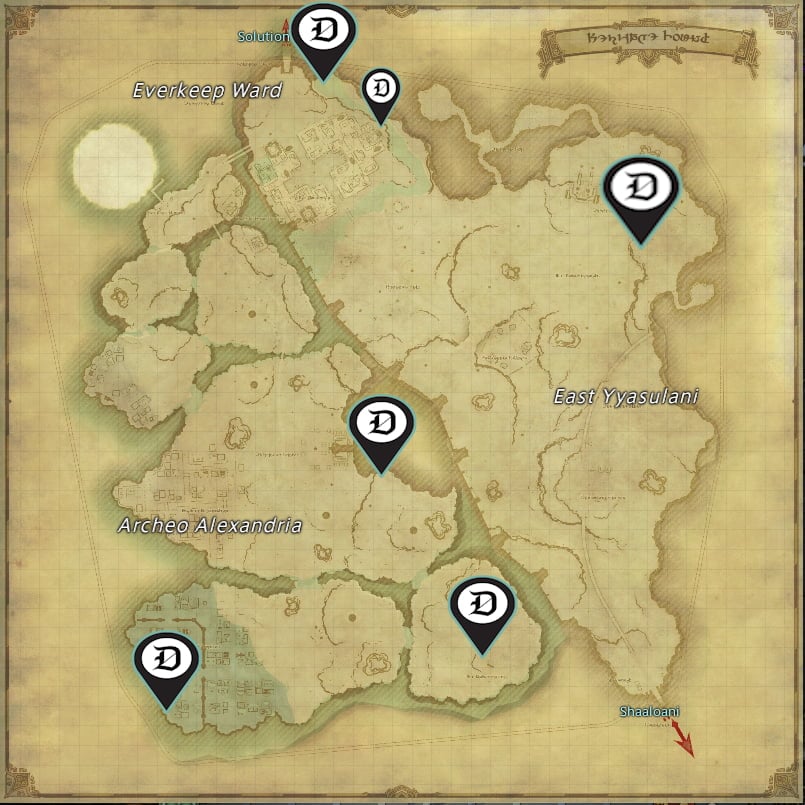 All Heritage Found Sighting Log locations in Final Fantasy XIV