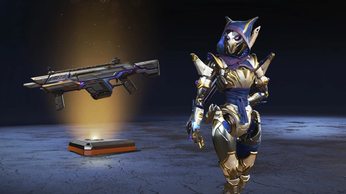 Legendary “Astral Abyss” Ash and “Stella Supernova” C.A.R. SMG skins from the Apex Void Reckoning event.