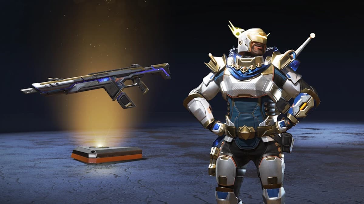 Legendary “Galactic Garrison” Newcastle and “Arm of Orion” R-301 skins from the Apex Void Reckoning event.