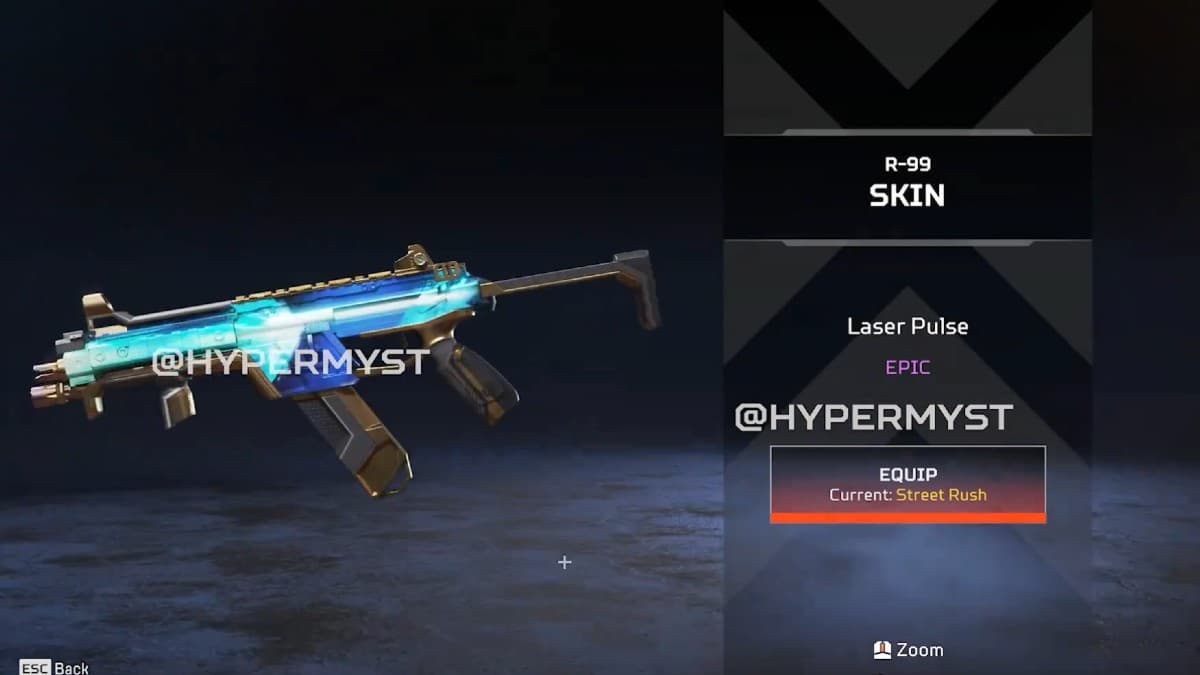 Epic “Laser Pulse” R-99 skin from the Apex Void Reckoning event.