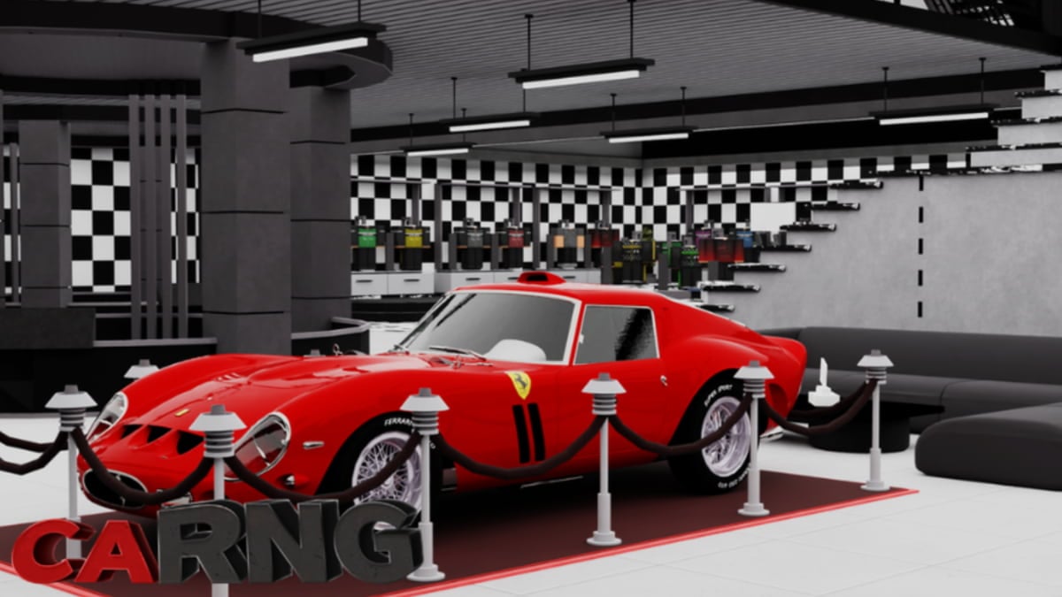 a header image from Car RNG showing a Ferrari.