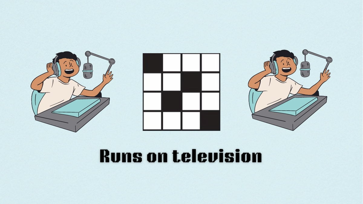 Picture of NYT Mini Crossword Runs on television clue