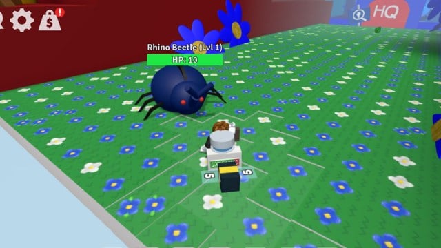 Defeat Rhino Beetles to score Blue Extracts in Bee Swarm Simulator.
