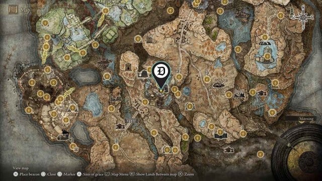 Castle Ensis map location in Elden Ring DLC