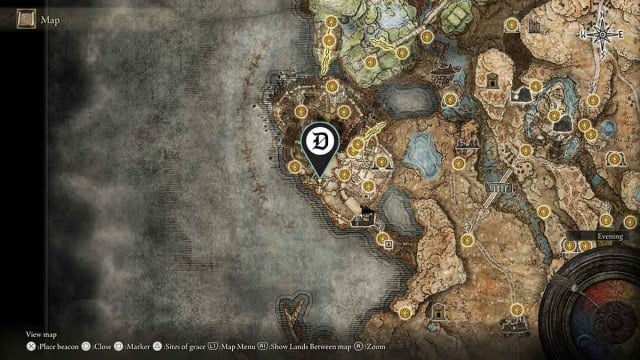 Euporia legendary weapon location in Elden Ring DLC