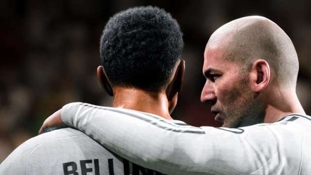 Zinedine Zidane and Jude Bellingham in EA FC 25.