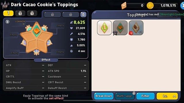 Cookie Run Kingdom Stack five Toppings at once