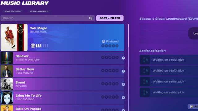 Fortnite Festival songs July 14