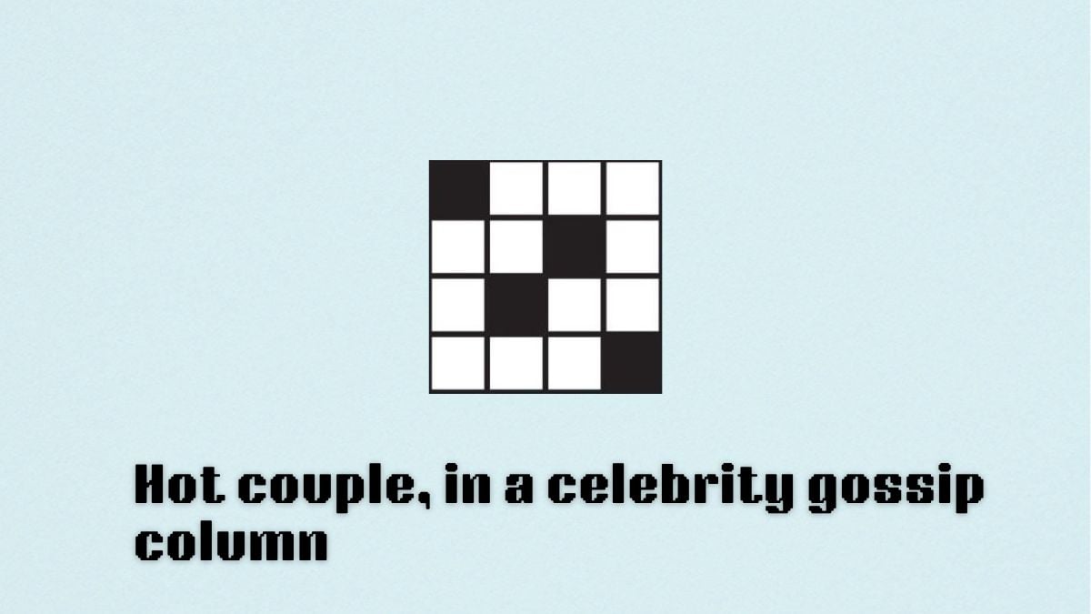 ‘Hot couple, in a celebrity gossip column’ NYT Mini Crossword answer and hints