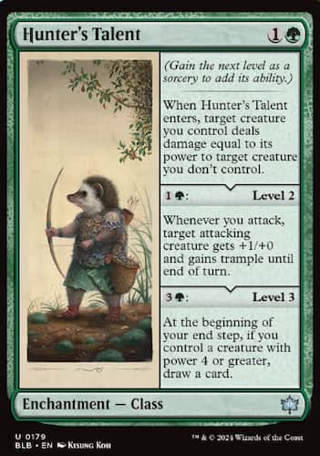 Animal with bow and arrow in Bloomburrow MTG set
