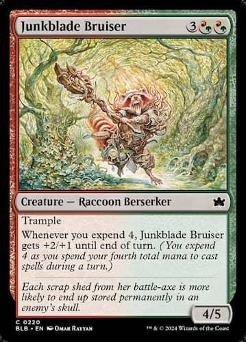 Best Bloomburrow Prerelease Draft cards for Raccoon archetype