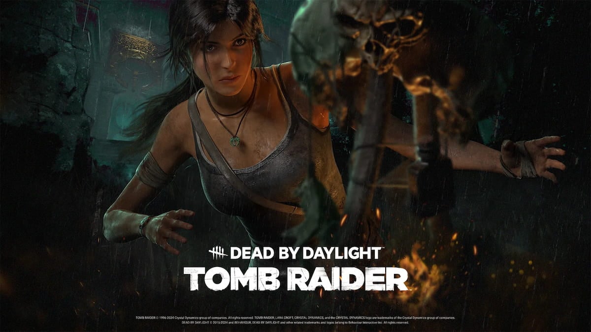 Lara Croft Key Art in Dead by Daylight
