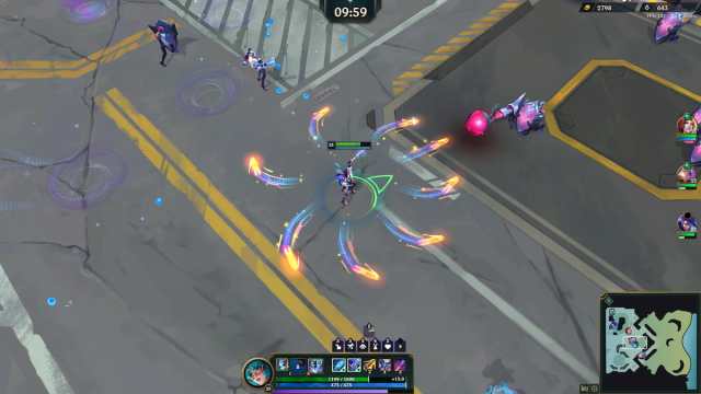 An image of Aurora attacking enemies in Swarm.