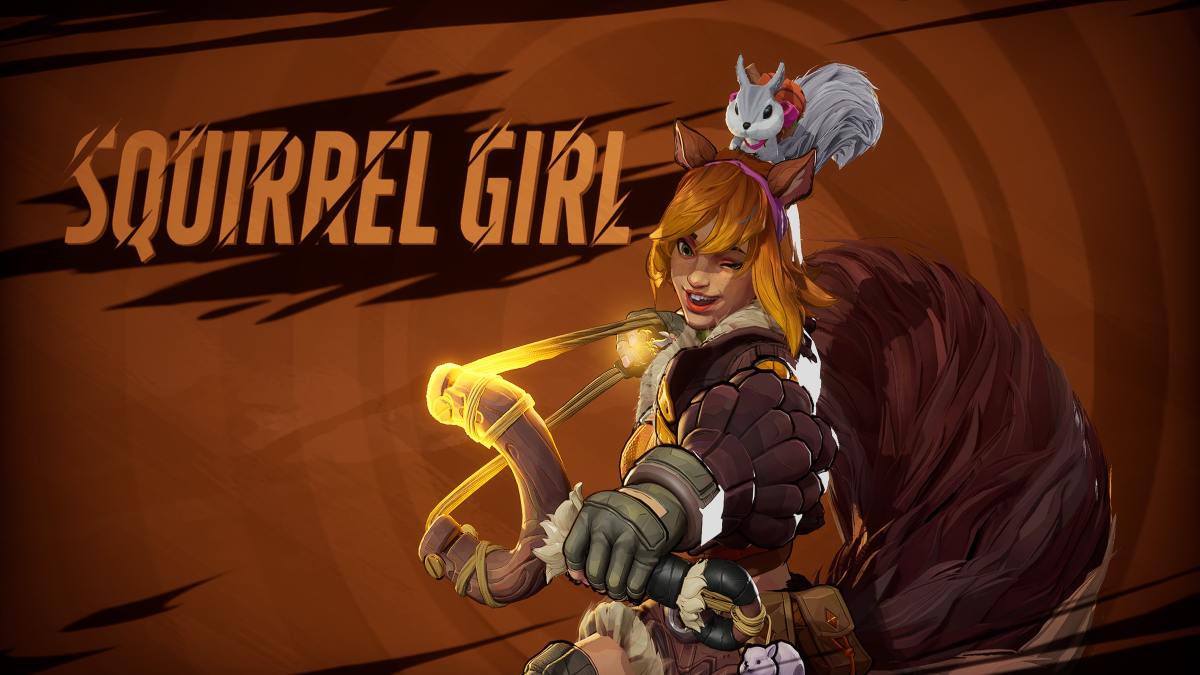 Squirrel Girl in stylized shot with hero name for the Marvel Rivals hero menu