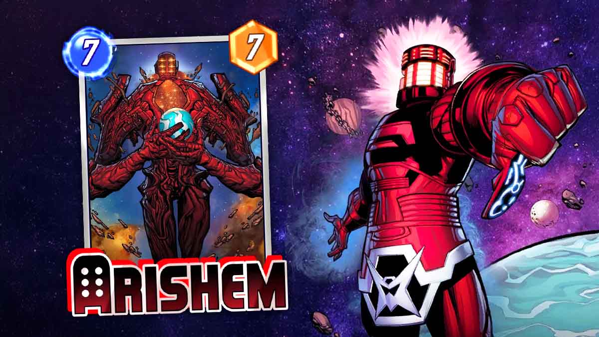 Marvel Snap Arishem card with Arishem full artwork