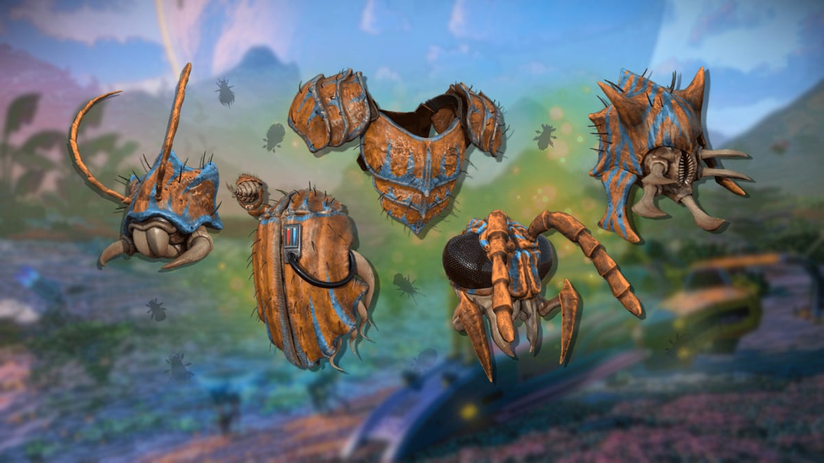 An image of the Insect Armor pieces in No Man's Sky.