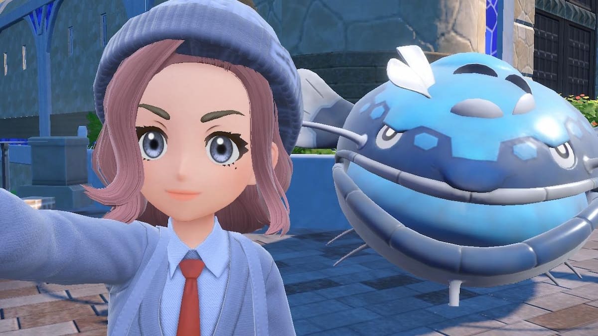 Selfie with Dondozo in Pokémon Scarlet and Violet.