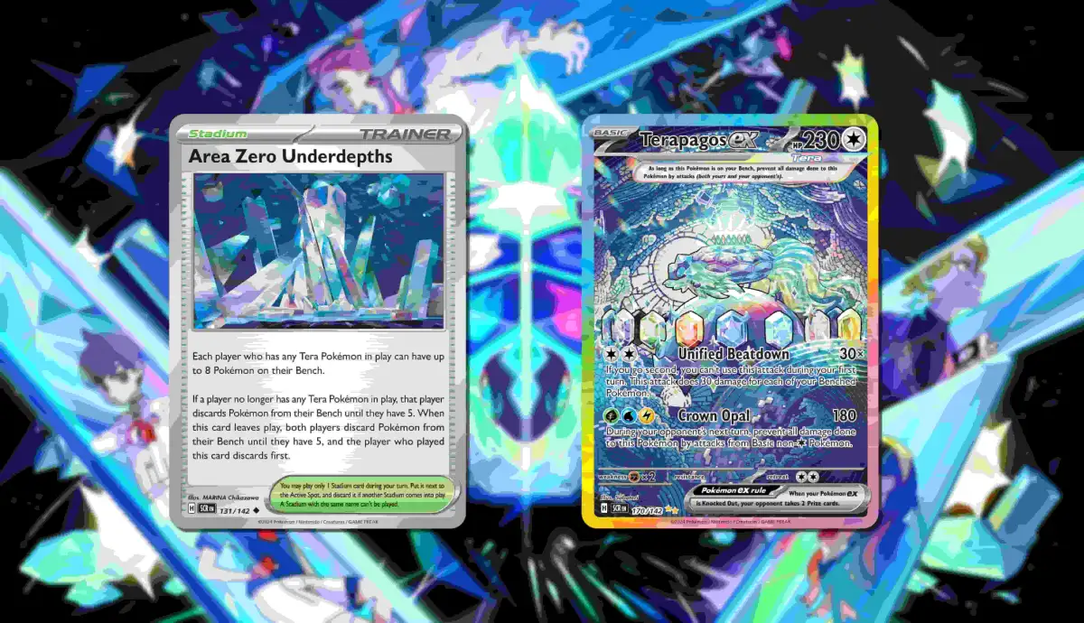 "terapagos and area zero underdepths from tcg stellar crown