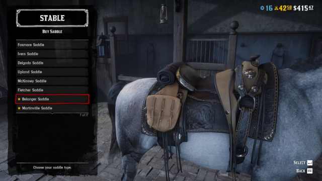 An image of the Belanger Saddle from Red Dead Online.
