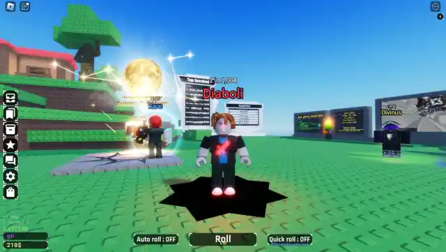 Players rolling to get their next Aura in Roblox Sol's RNG.
