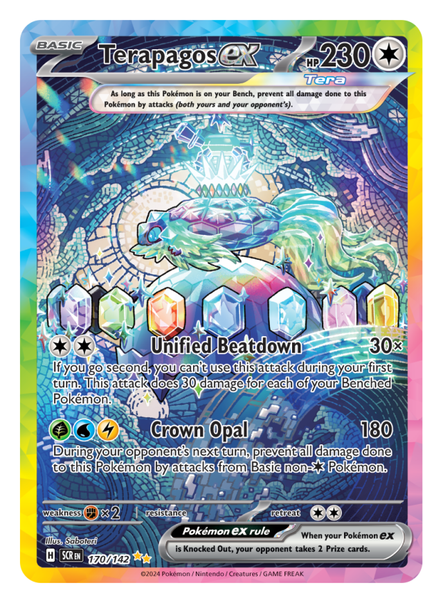 terapagos ex english stellar crown pokemon tcg card