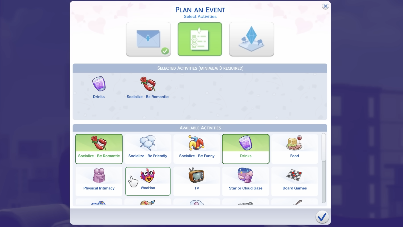 How to create a custom date in The Sims 4 Lovestruck