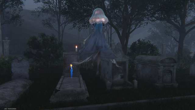 Picture of Glass Jellyfish in Once human near her father's tombstone.