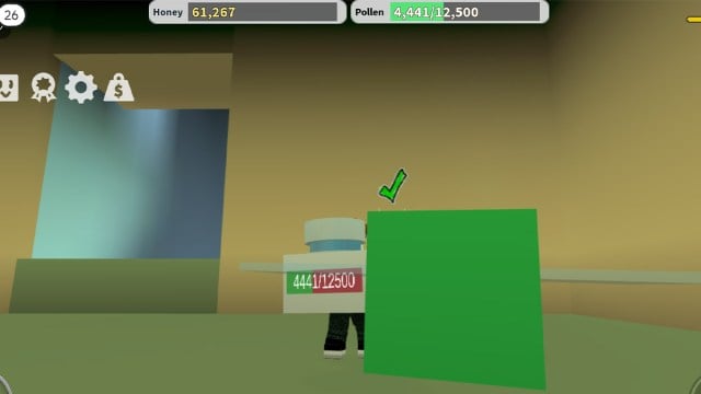 A player runs around in Bee Swarm Simulator.
