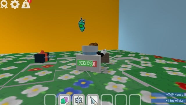 Stickers on the wall in Bee Swarm Simulator