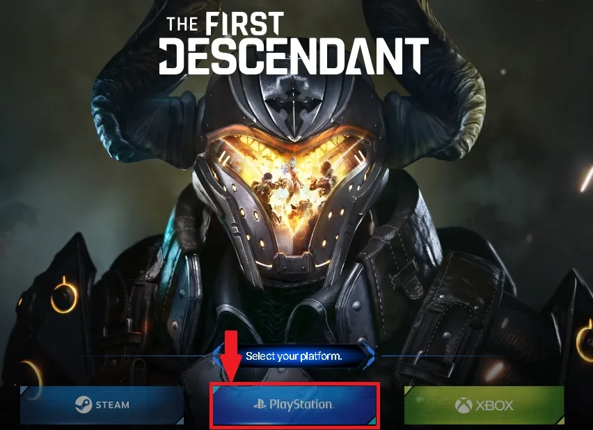 The First Descendant linking process PlayStation.