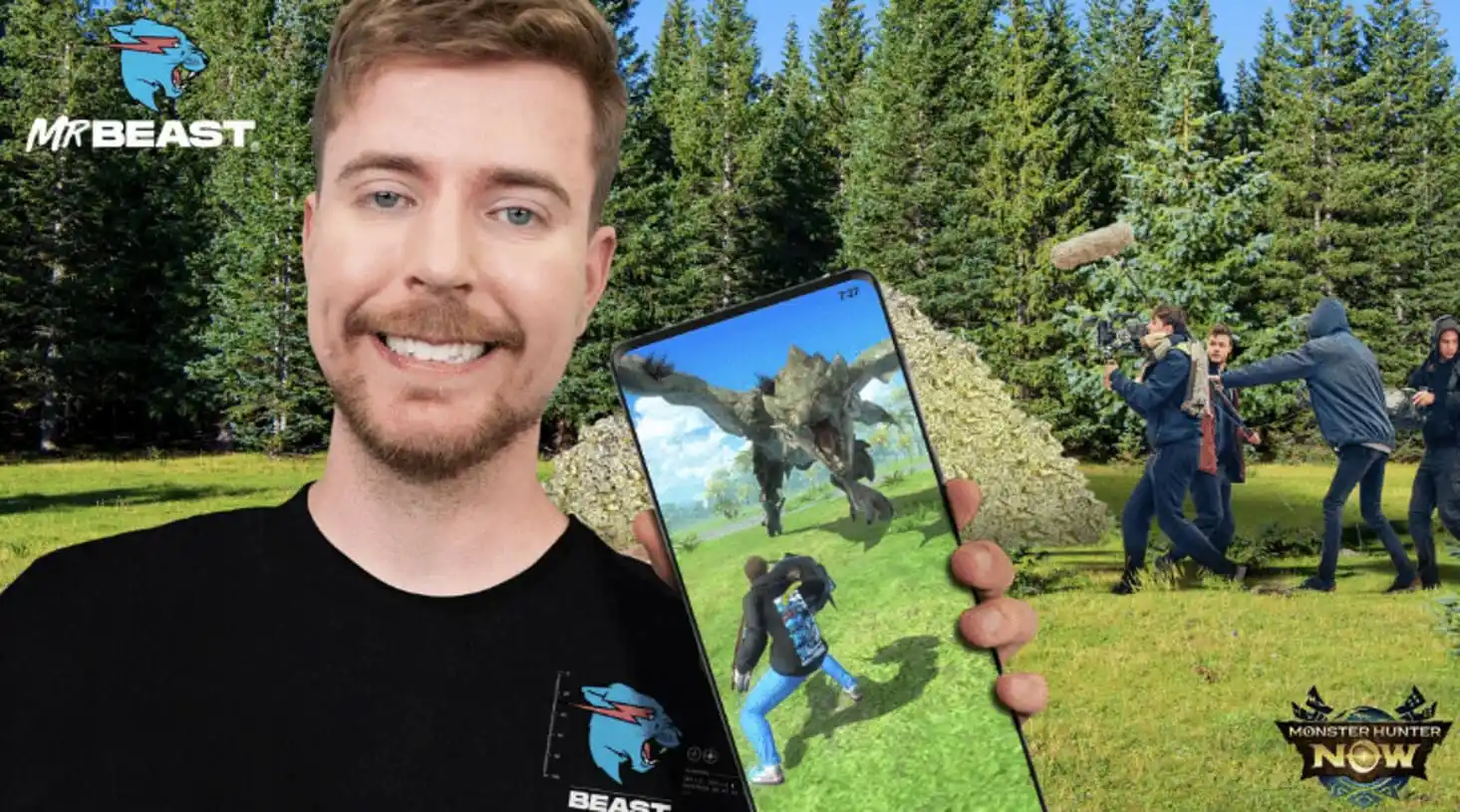 Monster Hunter offering exclusive MrBeast cosmetic items in a limited-time quest