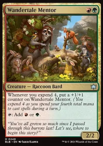 Best Bloomburrow Prerelease Draft cards for Raccoon archetype