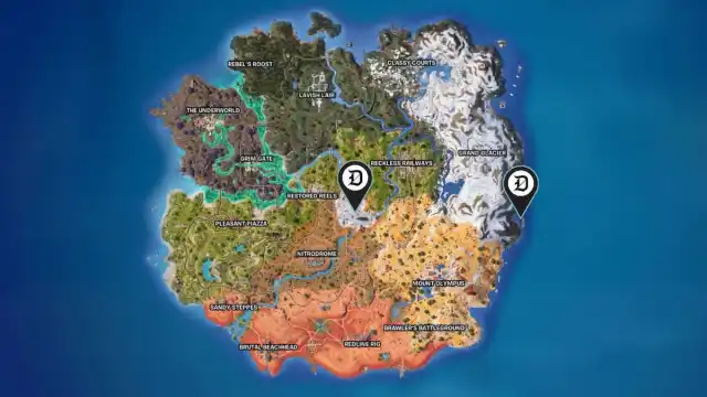 All Cannon locations in Fortnite marked.
