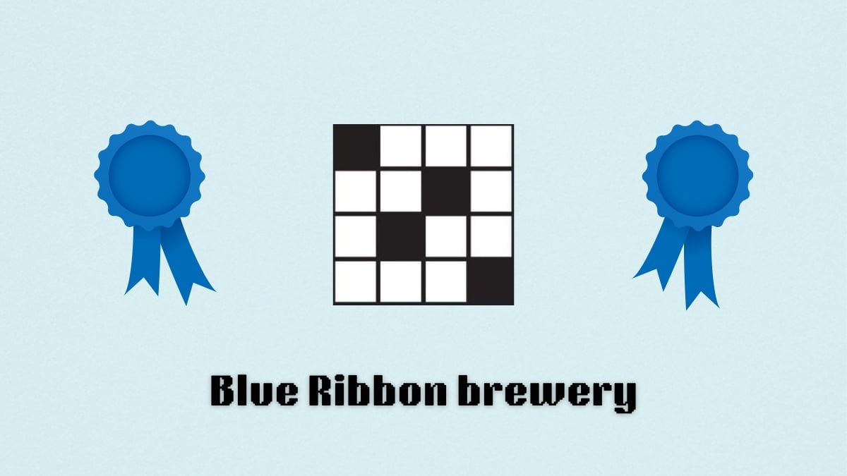 blue ribbon brewery nyt mini crossword clue july 19