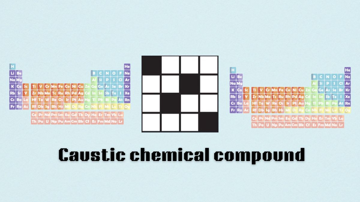 Caustic chemical compound NYT Mini Crossword July 31 answer and hints